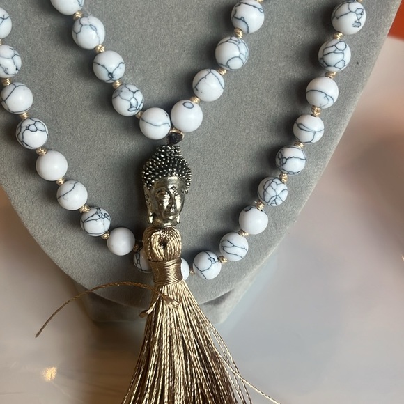 Buddha Tassel Beaded long necklace - Picture 2 of 6